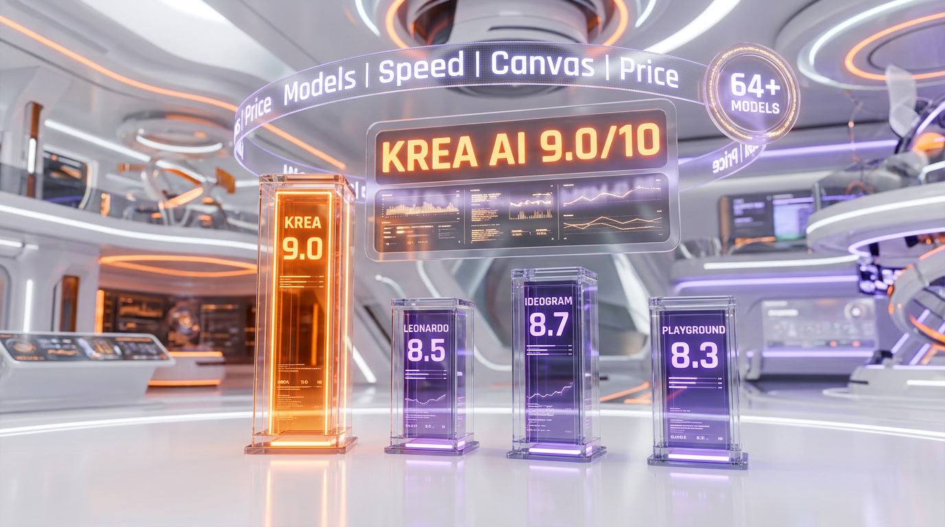 Krea AI versus Leonardo versus Ideogram versus Midjourney 2026 — model breadth, realtime canvas, video integration, pricing comparison