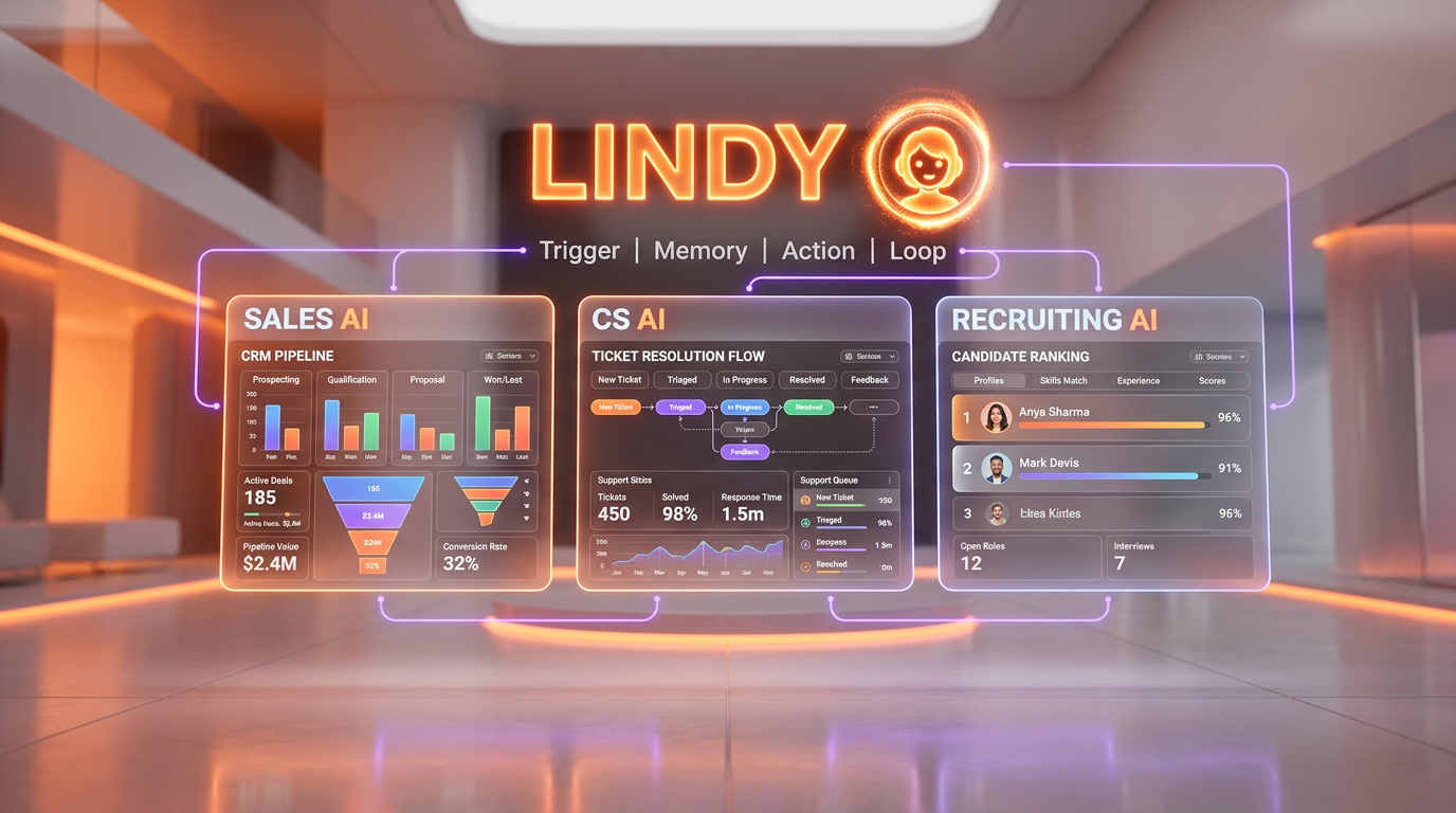 Lindy Agent Builder demo — skills, triggers, and the Talk with Other Lindy multi-agent workflow