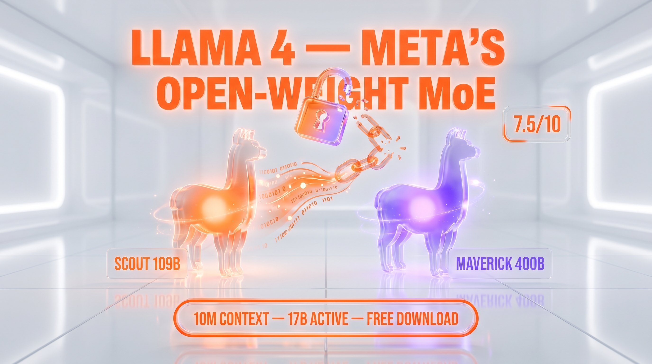 Llama 4 review — open-weight multimodal MoE from Meta, Scout and Maverick, 7.5/10