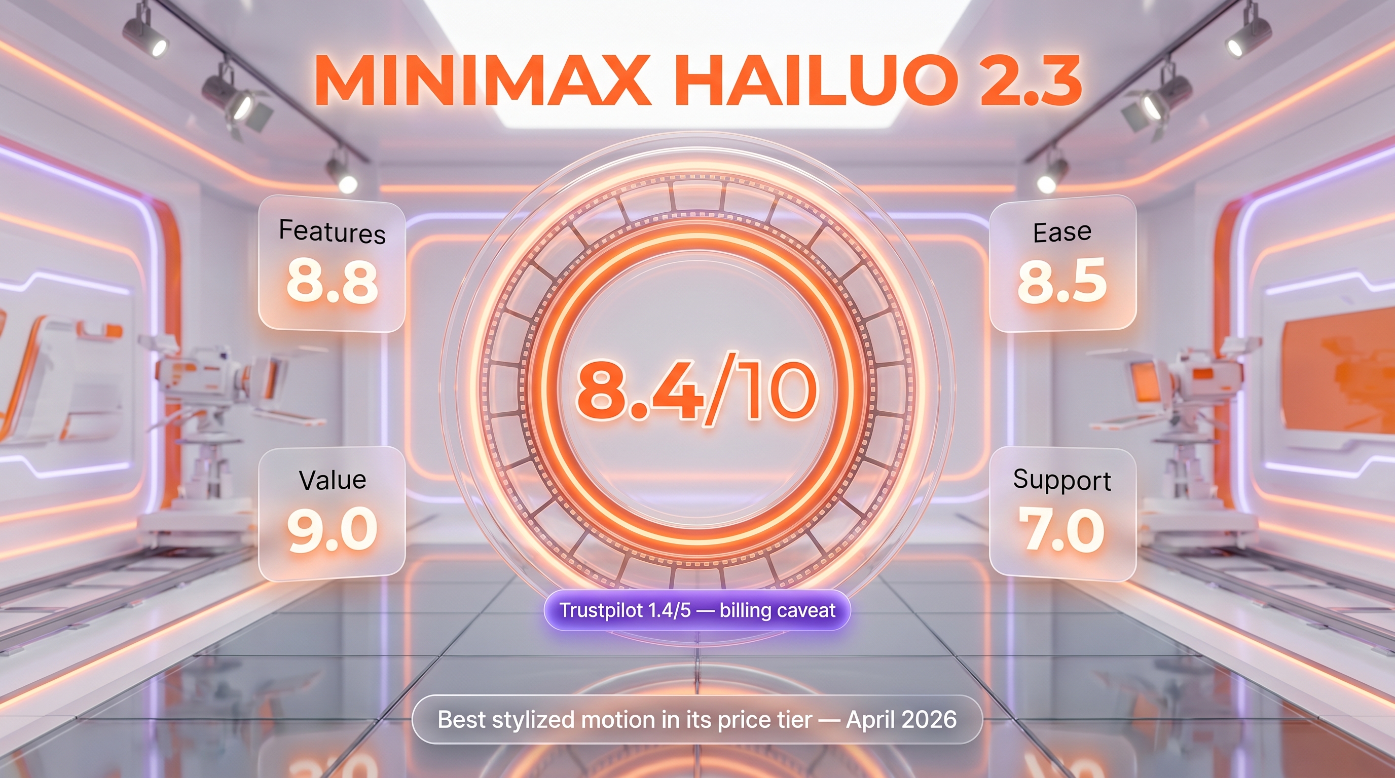 MiniMax Hailuo 2.3 verdict — 8.4/10, fluid motion specialist with billing reputation caveat