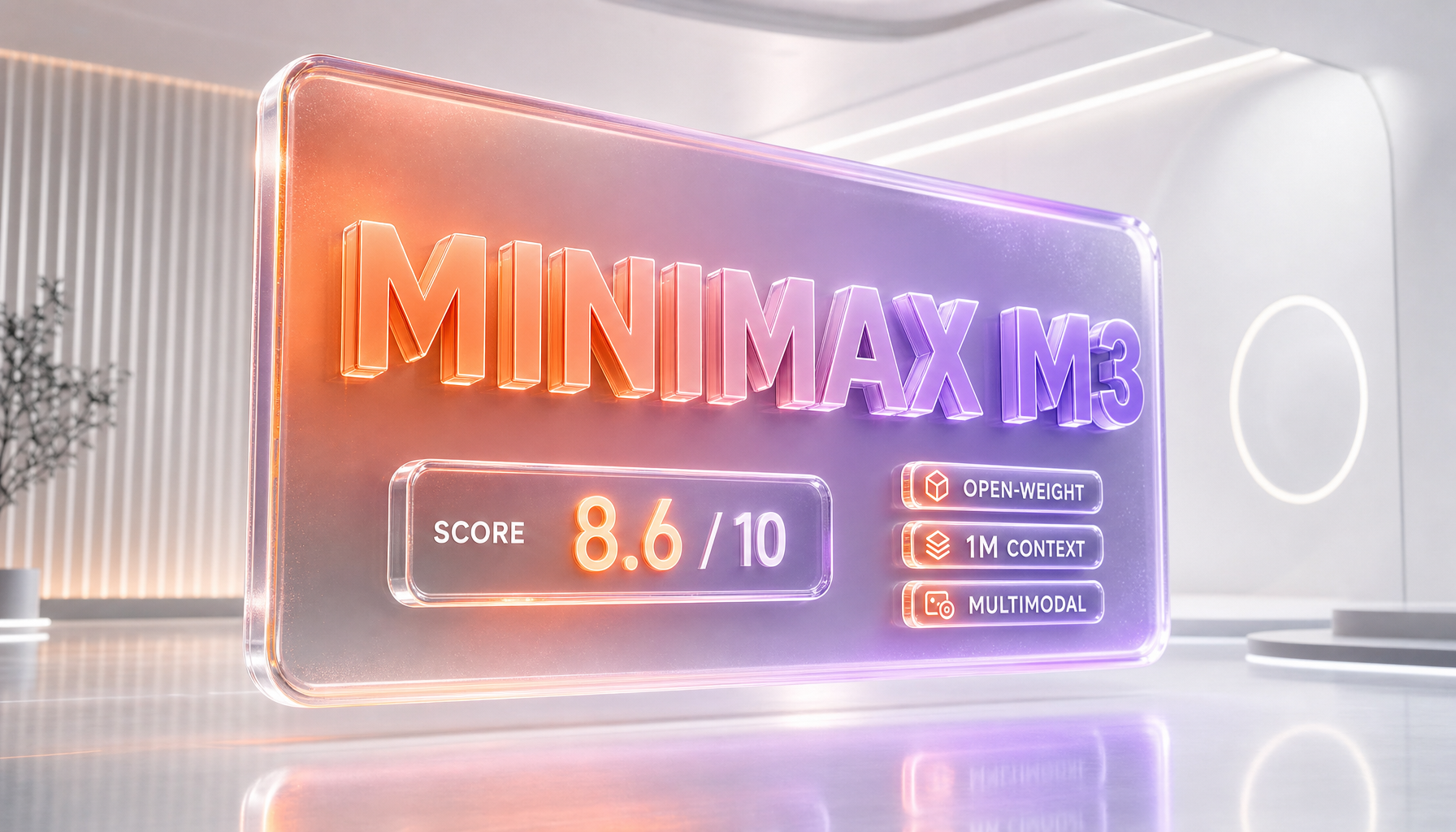 MiniMax M3 review — open-weight frontier coding model with a 1 million token context window, native multimodality, and pricing from 0.30 dollars per million input tokens