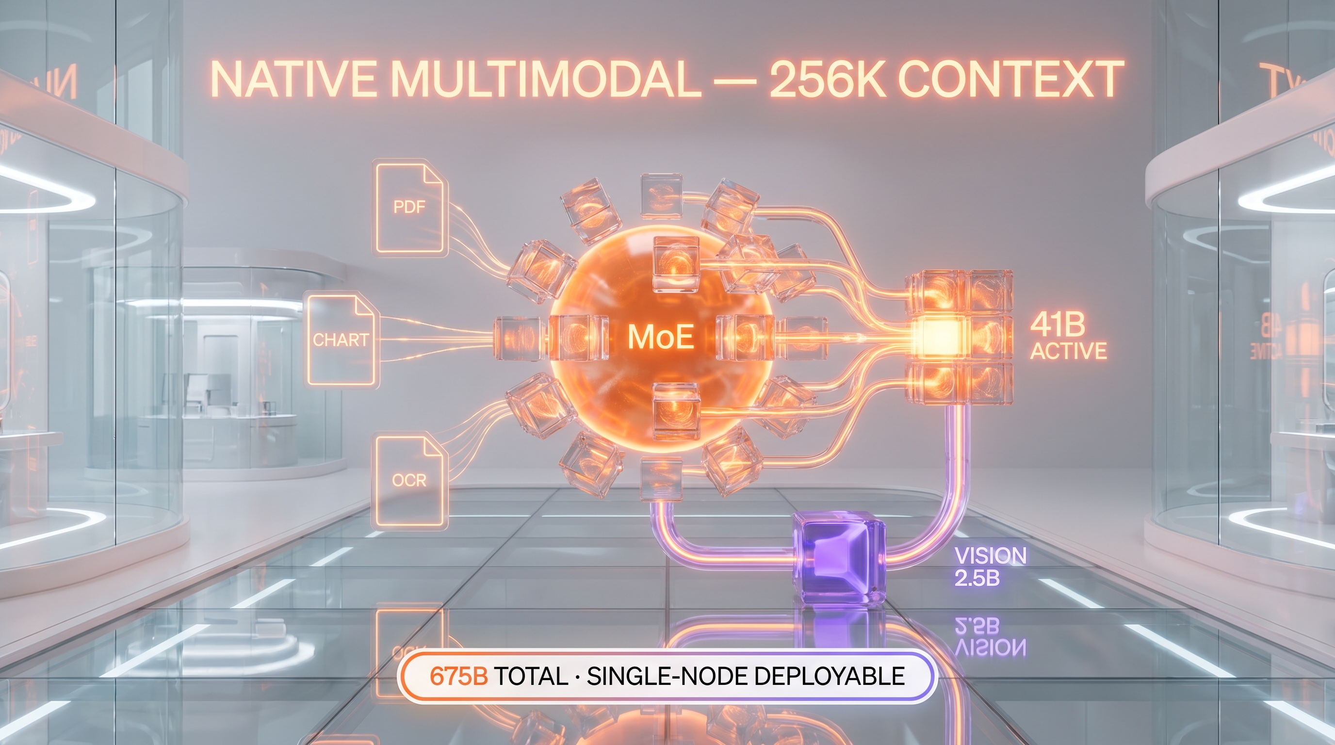 Mistral Large 3 architecture — 675B MoE with fused 2.5B vision encoder and 256K context