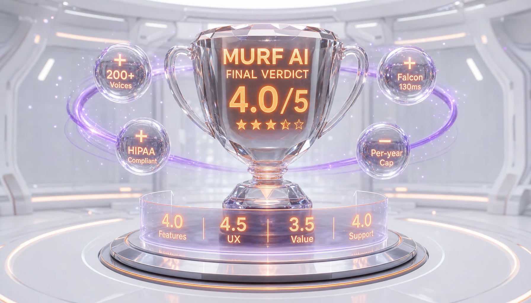 Murf AI verdict — 4.0 out of 5, the safest mainstream pick for marketing and L&D voiceover