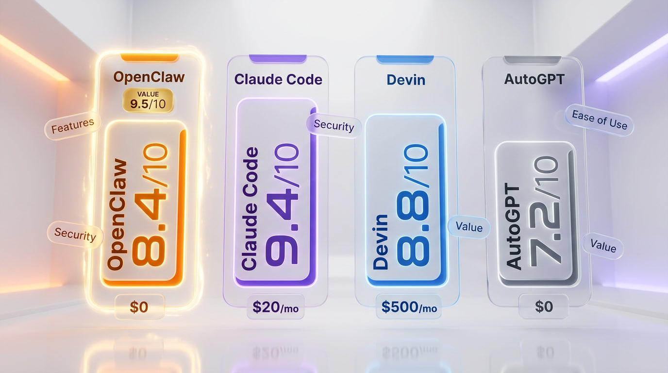 OpenClaw vs Competitors — Scoring Comparison
