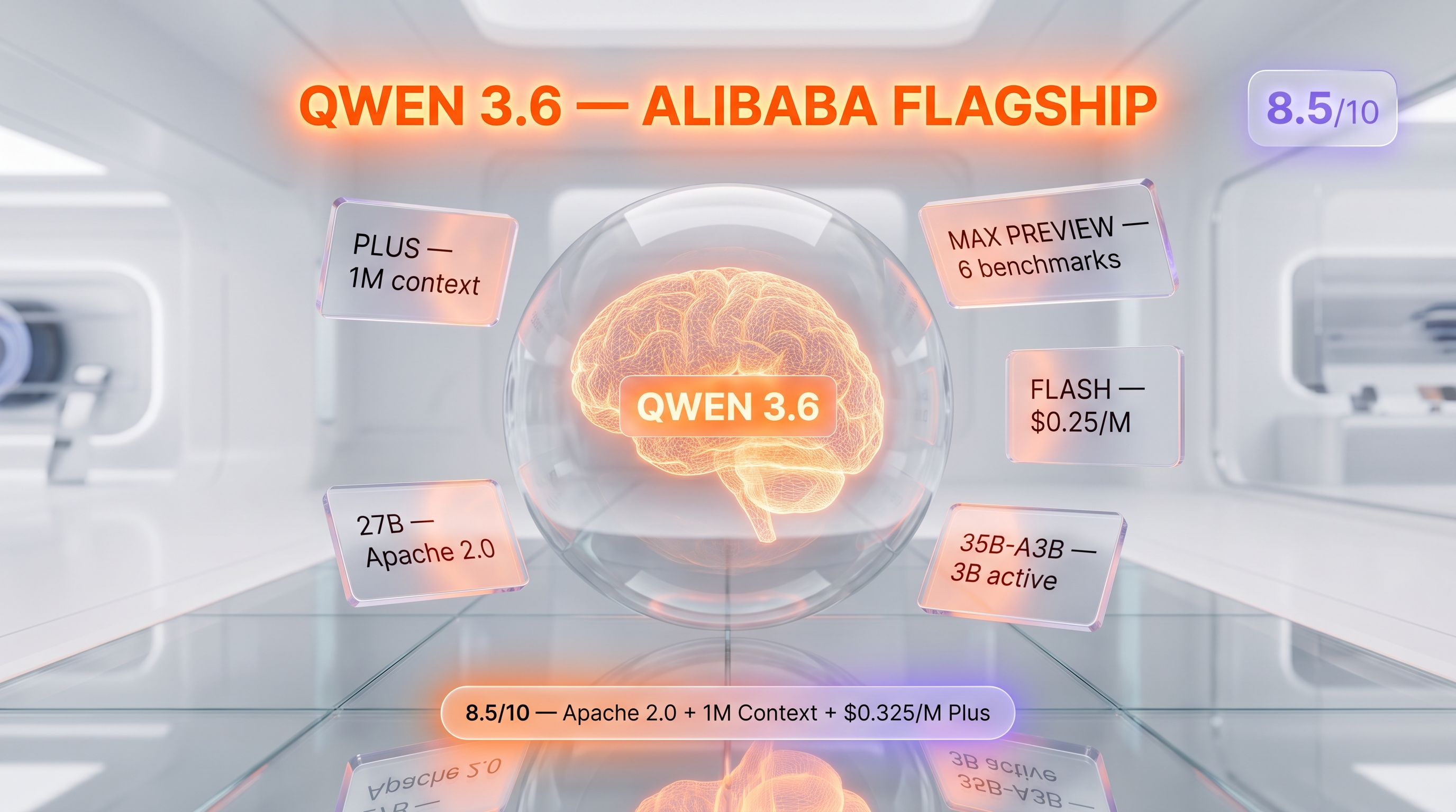Qwen 3.6 review — 8.5 out of 10, Alibaba's flagship LLM family with Apache 2.0 open weights