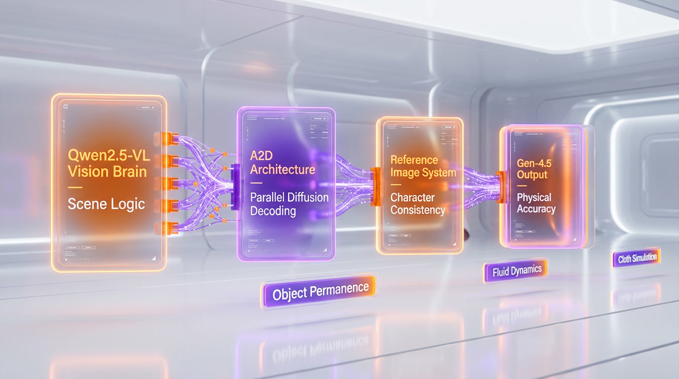 Runway (Gen-4.5) — A2D Pipeline Flow