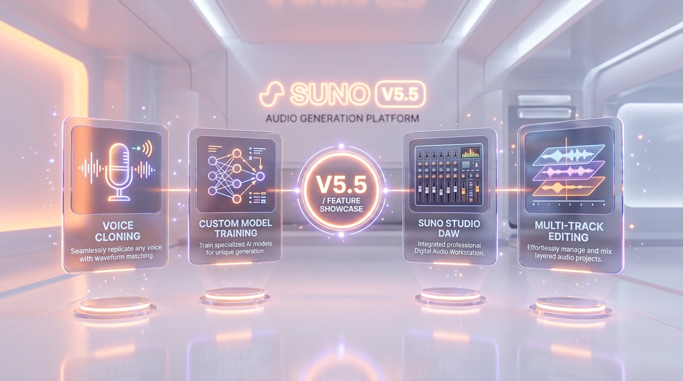 Suno AI v5.5 — Voices, Custom Models, My Taste