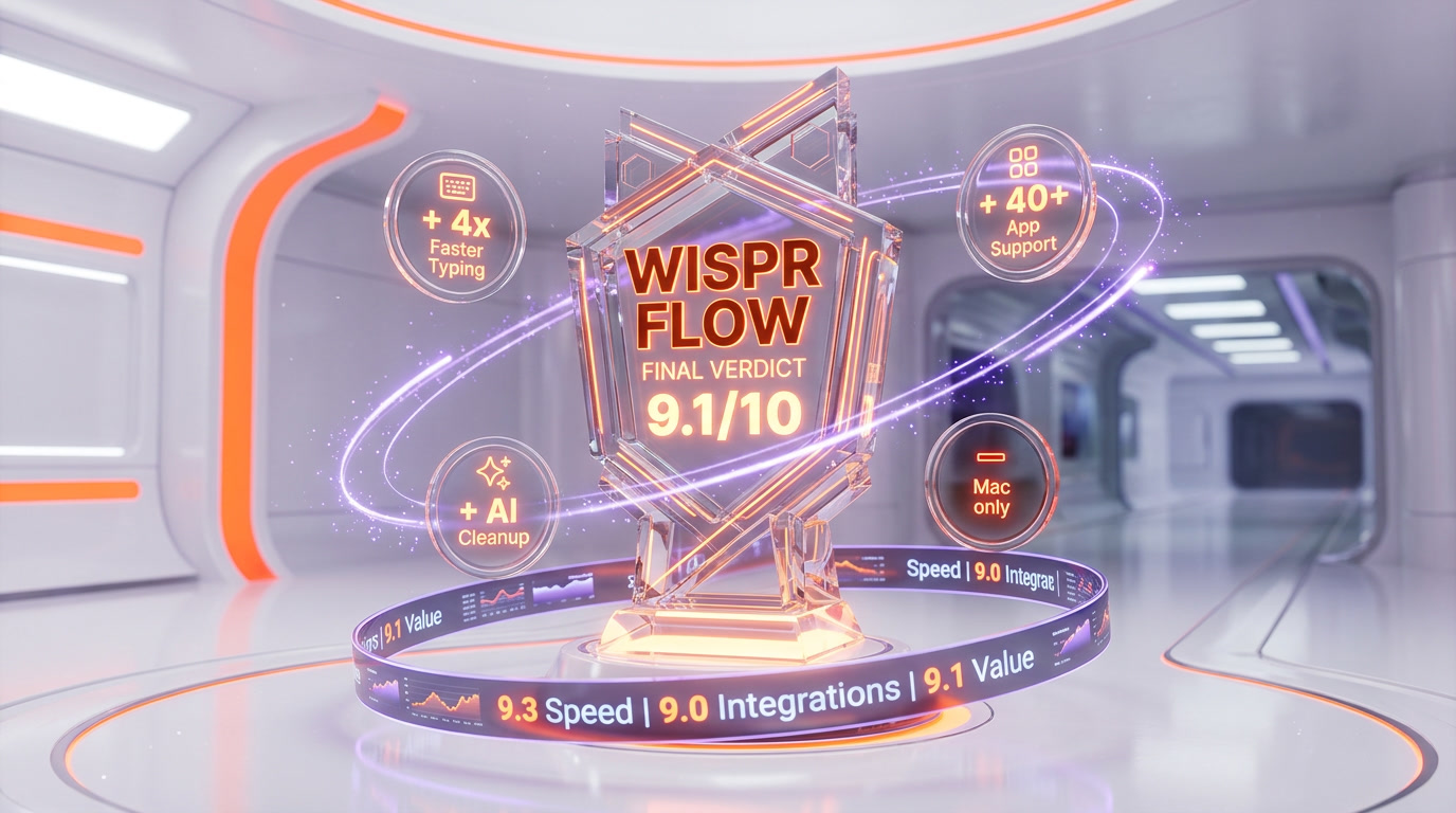 Wispr Flow verdict 9.1 out of 10 — AI voice dictation that crossed the usability threshold for power users in 2026