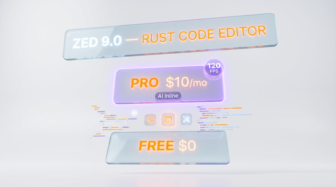 Zed pricing tiers — Personal free, Pro 10 dollars per month with 5 dollars token credits, Enterprise custom